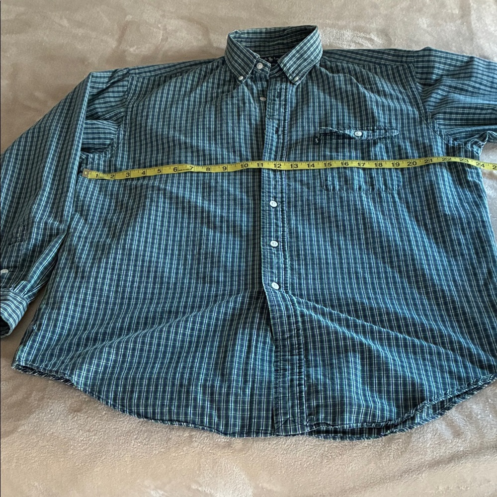 Polo Ralph Lauren Men's Teal Plaid Button Down Shirt Large
